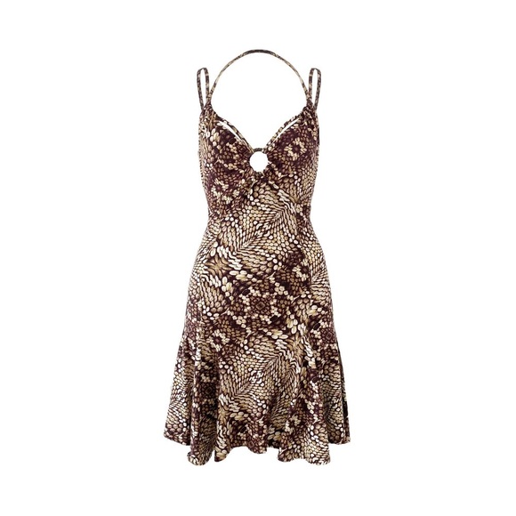 Just Cavalli Dresses & Skirts - Just Cavalli Gold Sequin Flared Mini Dress